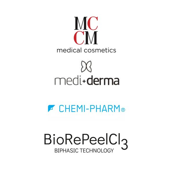 Profesionālās kosmētikas zīmoli sejas procedūrām Āgenskalnā – MCCM, Medi-Derma, Chemi-Phar